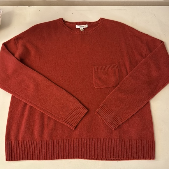 SPLENDID Caroline 100% Cashmere sweater | red | NWT | size small ❤️ - Picture 6 of 8